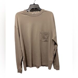KITH Long Sleeve Pocket Tee in Taupe — Excellent Condition M